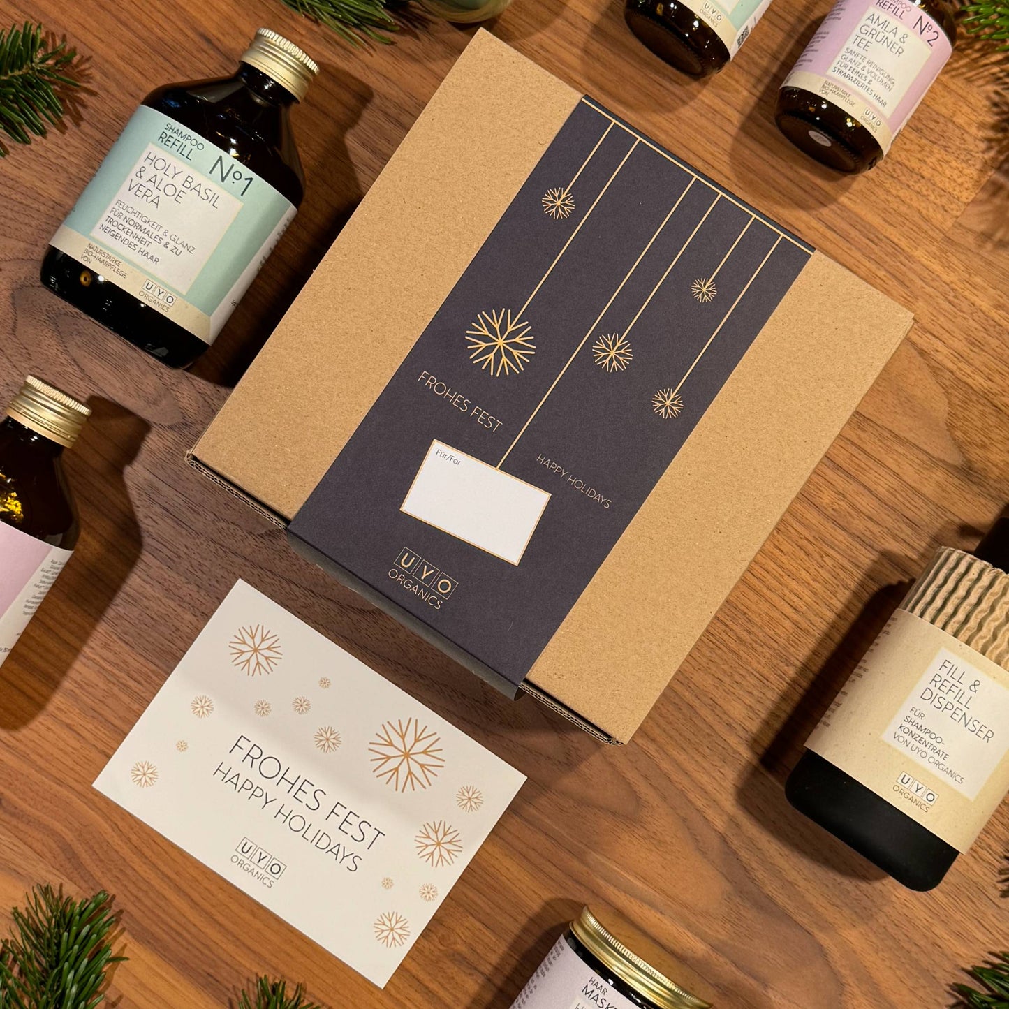 Geschenkbox Xmas 2025 - Bio Shampoo-Starter Set für strapaziertes Haar